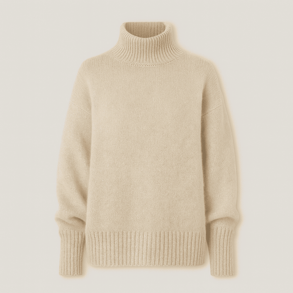 Kvinnors polotröja - mjuk stickad outfit för avslappnade tillfällen