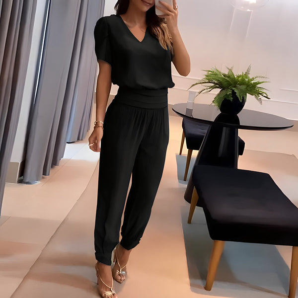 2-delat outfit set - stilfull skjorta och byxor för damer