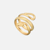 Justerbar ormsmycke - elegant design i guld, mångsidig accessoar för speciella tillfällen