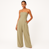 Kvinnors strapless jumpsuit med inbyggd korsett - elegant kvällsattire, smickrande passform för speciella tillfällen