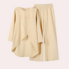 2-delad dam loungewear-set - elegant topp och vida byxor