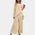 2-delad dam loungewear-set - elegant topp och vida byxor