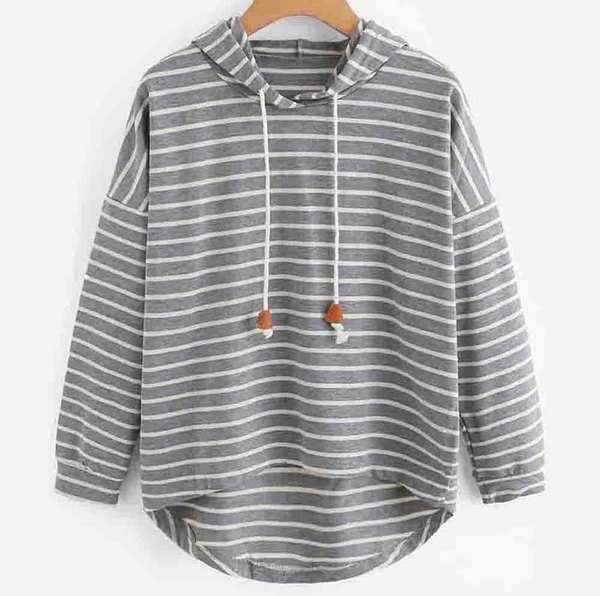 Randig hoodie - avslappnad tröja för stil och trivsel