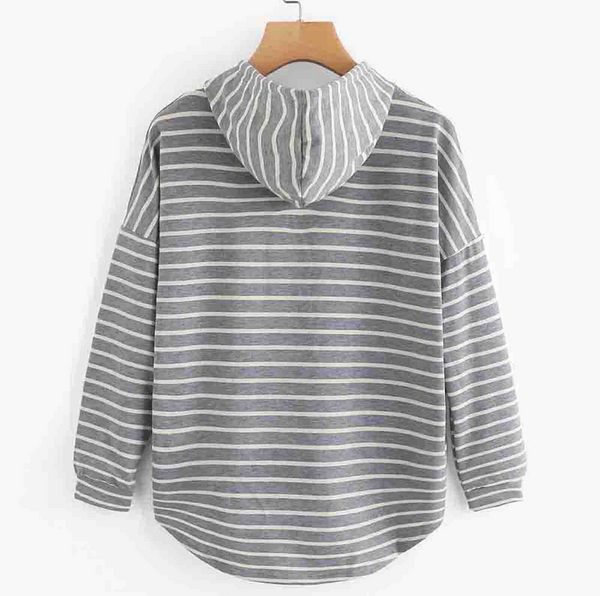 Randig hoodie - avslappnad tröja för stil och trivsel