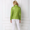 Dam nedjacka med zip-design för utomhusaktiviteter - lättviktsstylish puffer i grön