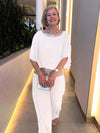 Elegant jumpsuit för kvinnor - stiligt loungeoutfit för kvällsevenemang, smickrande passform, andningsbart tyg