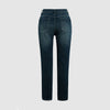 Kvinnors högmidjade skinny jeans blå - vardaglig grundsten, mjukt tyg, slim fit
