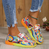 Kvinnors multicolorerade slip-on sneakers - lätta och stiliga skor för vardagsbruk