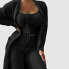 2-delad lounge set - mjuk damkofta och crop top ensemble