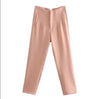 Kvinnors skräddarsydda byxor med elegant hög midja - smart casual & formell stil, för arbete eller tillställningar