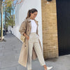 Kvinnors skräddarsydda byxor med elegant hög midja - smart casual & formell stil, för arbete eller tillställningar