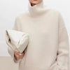 Kvinnors cashmere höghalsskatt - lyxig stickad design för både vardag och kontor