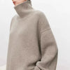 Kvinnors cashmere höghalsskatt - lyxig stickad design för både vardag och kontor