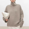 Kvinnors cashmere höghalsskatt - lyxig stickad design för både vardag och kontor