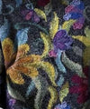 Blommönstrad stickad tröja - texturerad damtröja