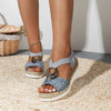 Kvinnors espadrille klacksandaler - sommarskor för stiliga damer
