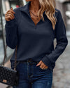 Dams hoodies mjuk ribbad zip-up tröja för avslappnad vardagsstil - stilfull och varm pullover för höst och vår