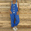 Kvinnors avslappnade jumpsuit - stiliga linnedungaree för vardagligt lugn