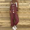 Kvinnors avslappnade jumpsuit - stiliga linnedungaree för vardagligt lugn