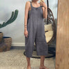 Kvinnors avslappnade dungaree-overaller - mysig ärmlös jumpsuit för vardagsbruk