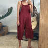 Kvinnors avslappnade dungaree-overaller - mysig ärmlös jumpsuit för vardagsbruk