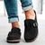 Kvinnors avslappnade loafers - mysiga mockapumps för chic vardagsbruk