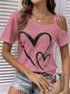 Dam t-shirt med kalla axlar – avslappnad passform för casual stil