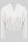 Kvinnors cropped hoodie i trendig zip-up design - avslappnad vardagsstil, mjukt tyg