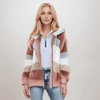 Damfleece hoodie – mjuk och avslappnad jacka i zip-up stil för vardagsbruk