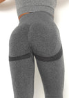 Kvinnors högmidjade leggings - stretchiga träningsbyxor i svart