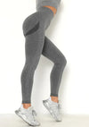 Kvinnors högmidjade leggings - stretchiga träningsbyxor i svart