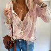 Elegant blus i spets för kvinnor - lätt och stilren topp för både vardag och fest