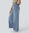 Kvinnors vida jeans - hög midja denim för avslappnade tillfällen
