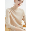 Damerna cashmere tröja lyxig hög hals för avslappnad & kontorsbruk - mysig och elegant stickad för vardagsbruk