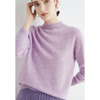Damerna cashmere tröja lyxig hög hals för avslappnad & kontorsbruk - mysig och elegant stickad för vardagsbruk