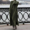 Oversized stickad klänning - elegant lång casual wear för kvinnor