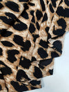Kvinnors chic leopardmönstrad brun skjortklänning - lättvikts långärmad, avslappnad vardagsstil
