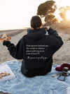 Överdimensionerad hoodie med inspirerande citat - avslappnad tröja för kvinnor
