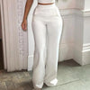 2-delad off-shoulder crop top och byxor set - stiliga vita kvällskläder