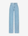 Kvinnors högmidjade glittrande denimjeans – chic stil för alla tillfällen