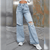 Kvinnors vida jeans - avslappnad denim med slitna detaljer för en ledig look
