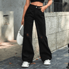 Kvinnors vida jeans - avslappnad denim med slitna detaljer för en ledig look