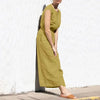 Kvinnors avslappnade jumpsuit i bomulls-linne - mångsidig sommaroutfit