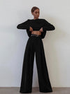 2-delad palazzo dräkt - stilfull jumpsuit och topp set