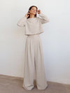 2-delad palazzo dräkt - stilfull jumpsuit och topp set