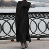 Oversized stickad klänning - elegant lång casual wear för kvinnor