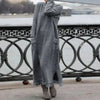 Oversized stickad klänning - elegant lång casual wear för kvinnor