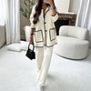 3-delad damloungewear-set - stiligt och mjukt avslappningsoutfit för casual bruk