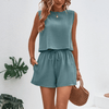 2-delat kvinnligt casual loungewear-set - mjukt tyg, trendy sommaroutfit