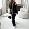 3-delad damloungewear-set - stiligt och mjukt avslappningsoutfit för casual bruk